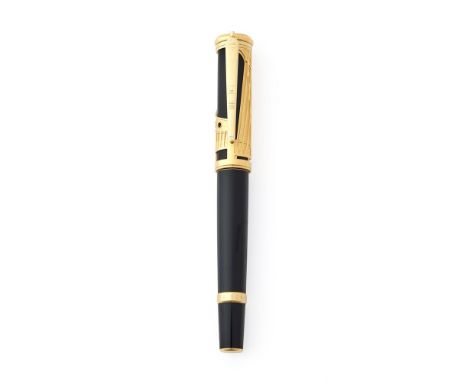 MONTBLANC, PATRON OF ARTS, HENRY E. STEINWAY, 4810 A LIMITED EDITION FOUNTAIN PEN, NO. 0569/4810, 2014 Cap and Barrel: Gold p