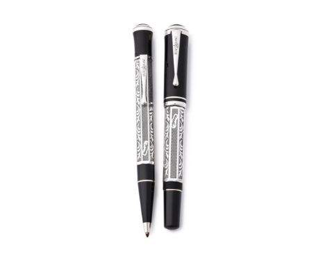 MONTBLANC, WRITERS EDITION, MARCEL PROUST A LIMITED EDITION FOUNTAIN PEN AND BALLPOINT PEN, 1999 FOUNTAIN PEN NO. 09313/21000