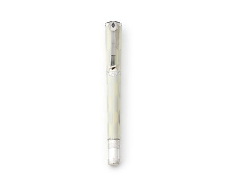 MONTBLANC, GREAT CHARACTERS, JOHN LENNON 1940 A LIMITED EDITION FOUNTAIN PEN, NO. 0593/1940, 2010 Cap and Barrel: Silver cap 