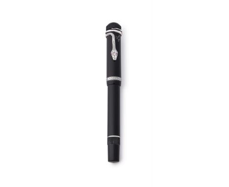 MONTBLANC, WRITERS EDITION, AGATHA CHRISTIE A LIMITED EDITION FOUNTAIN PEN, NO. 14921/30000, 1993 Cap and Barrel: Black resin