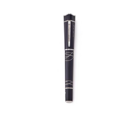 MONTBLANC, WRITERS EDITION, JONATHAN SWIFT A LIMITED EDITION FOUNTAIN PEN, NO. 07458/12800, 2012 Cap and Barrel: Black resin 