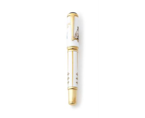 MONTBLANC, PATRON OF ARTS, MARQUISE DE POMPADOUR, 888 A LIMITED EDITION FOUNTAIN PEN, NO. 606/888, 2001 Cap and Barrel: 18 ca