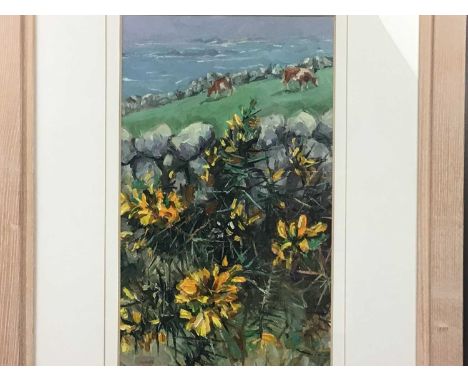 TWO CONTEMPORARY OILS,each initialled 'R J',the largest overall size 72cm x 52cm,mounted, framed and under glass (2)