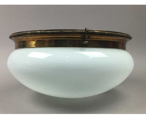 EDWARDIAN CEILING LIGHT,with opaque white shade