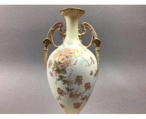 AUSTRIAN VASE,27cm high, along with a Royal Worcester vase (2)