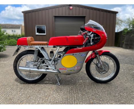 Evocative 250TS-based Guzzi 'Café Racer'. The Moto Guzzi 250 TS was a small displacement motorcycle manufactured from 1974 un