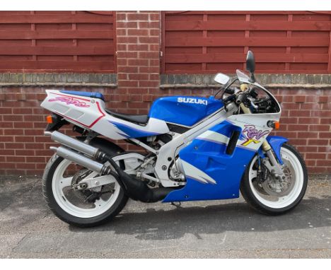 UK-model Suzuki RGV250 being offered without Reserve. Introduced by Suzuki in 1988 as a two-stroke, road-going version of the