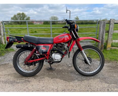 Correct numbers UK- market Honda XL185S being offered with No Reserve. Developed from the XL175 and in production until 1999S