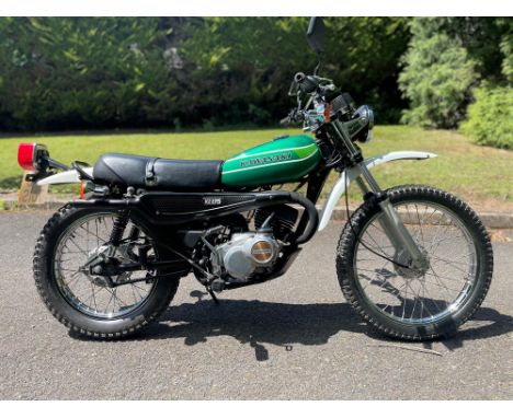 A smart, original example of the classic Kawasaki KE175 trail bike in Candy Emerald Green. Off-road classic trail bike produc