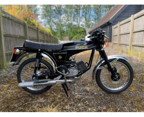 A carefully restored example of Puch's trend-setting learner-legal moped. Better known for the popular Puch Maxi moped from t