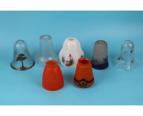 Collection of oil lamp shades