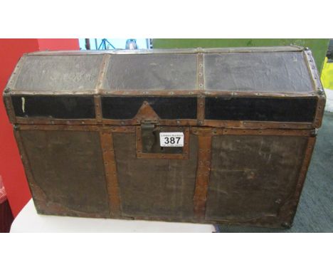 Leather trunk