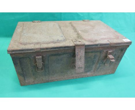 Metal military trunk