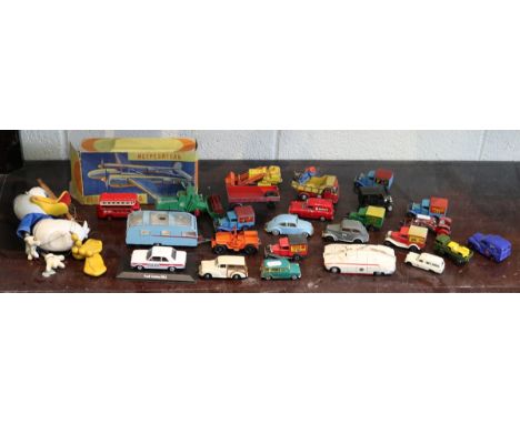 Collection of mixed toys to include diecast &amp; Pelham puppet Donald Duck