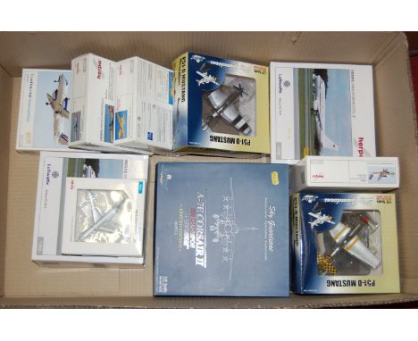 A box containing a quantity of various Witty Wings, Sky Guardians and Herpa mixed scale aircraft  to include Continental Conn