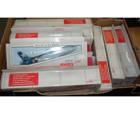 A box containing Sky Marx Aircraft of the World, to include a 1/200 scale china cargo V747