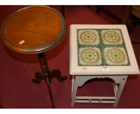 A large quantity of occasional furniture to include; Edwardian centre table, hardwood CD rack, Edwardian marble topped washst