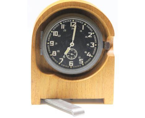 German Kienzle message centre clock. Mounted in a base metal, hinged case, marked Heereseigentum, Kienzle, No 2184, 1943. Woo