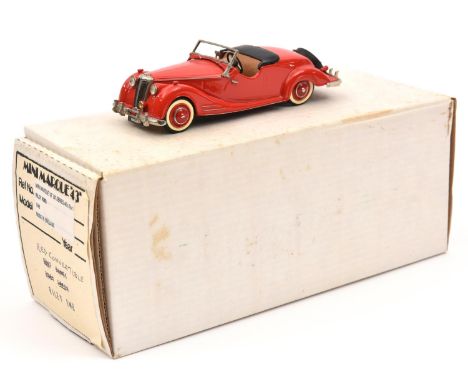 A Mini Marques 43 1948 Riley RMB Convertible. An example in bright red with tan interior, red wheels and white-wall tyres. Bo