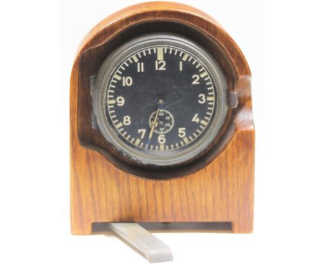 German Kienzle message centre clock. Mounted in a base metal, hinged case, marked Heereseigentum, Kienzle, No 6246, 1944. Woo