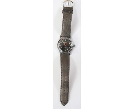 Stowa wristwatch marked for Armee Francaise. Serial 855. Plated case in excellent condition, screw caseback, 32mm without cro