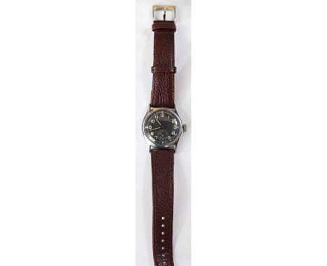 DU marked Civitas wristwatch. Serial D-U 2655072. Steel case, polished, 32mm without crown. Fixed bars. Screw caseback, marke