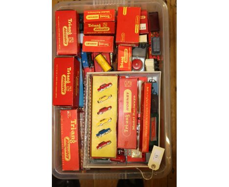 A quantity of Tri-ang Railways Rolling-Stock, Line Side items and Accessories. Including Trestrol wagon, 2x Pickle Car, Car T