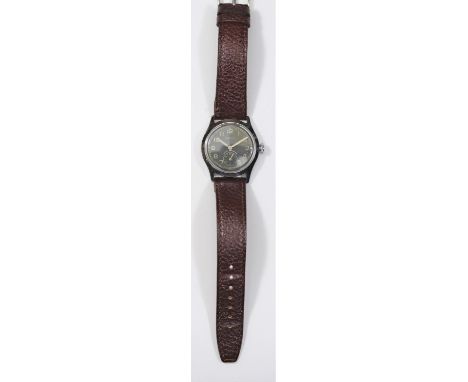 Moeris wristwatch. Chrome plated case (possibly refinished), 32mm without crown. Springbars. Screw caseback, some pitting, ma