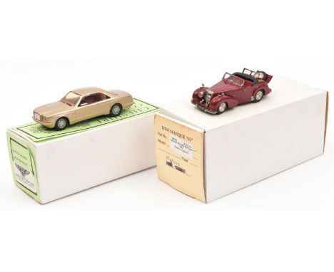 2 white metal 1/43 scale models. A Mini Marque '43' Triumph Roadster Open 1947 (MM43). In maroon with red interior. Plus a Ch