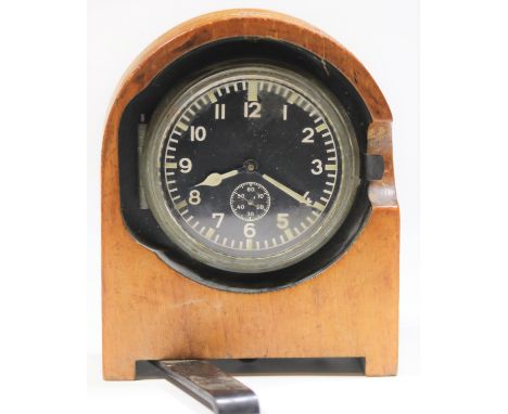 German Kienzle message centre clock. Mounted in a base metal, hinged case, marked Heereseigentum, Kienzle, No 5887, 1944. Woo