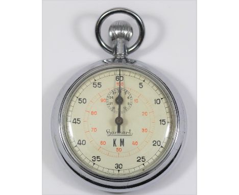 Hanhart Kriegsmarine 60 second stopwatch. Plated case, 51mm diameter, no markings on caseback. Dial marked Hanhart in script,