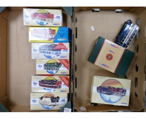 A collection of boxed Corgi Model Toy Busses including models Leylandd Tiger, Western Welsh, Beford Qb, Burlingham Seagull Co