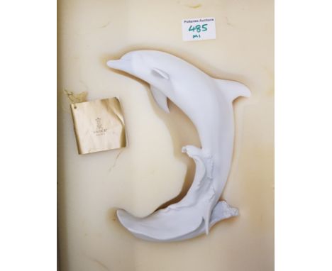 Kaiser-Porcelain bisque model of a dolphin, original box. 