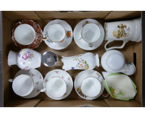 A Mixed Collection of Ceramic Items to include Aynsley Cottage Garden, Crown Ducal Pin Dish, Plant Tuscan EII2 Commemorative 