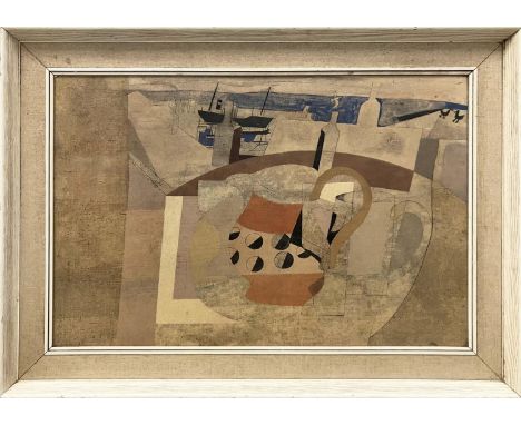BEN NICHOLSON, 'St Ives Rooftops' lithograph, laid on board, 45cm x 69cm, framed. 