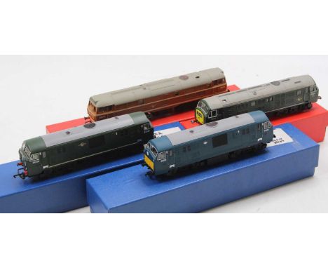 A 00 gauge manufactured and later adapted diesel locomotive group to include a Class 21 No. D6124 diesel loco built on Hornby