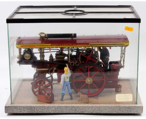 D.R. Mercer of Birmingham precision-engineered Live Steam Road Locomotive, comprising of two-tone maroon body with spoked roa