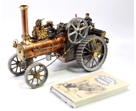 From LC Masons Designs, 1" scale live steam traction engine titled 'Minnie', comprising of copper boiler with easy access to 