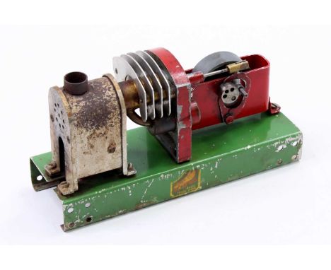 Passall stationary horizontal hot air engine, Circa late 1940s, made by Freeman and Brown of Eastbourne UK, length 19cm, 5cm 