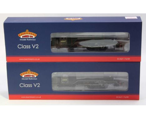 A Bachmann 21 DCC 00 gauge locomotive group to include an LNER V2 Class St Peter's School locomotive and tender, together wit
