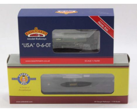 A Bachmann and Oxford Railway 00 gauge locomotive group, two examples to include a Bachmann MR-104A model rail exclusive USA 