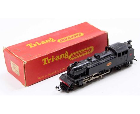 Triang R56 TC series 4-6-4 tank engine, black with both headlights, in original box (VG-BG)