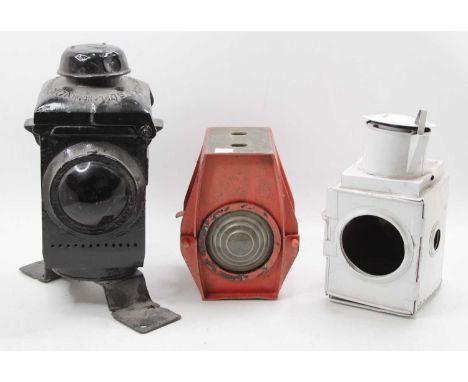 3 various railway hand and gate lamps
