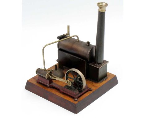 Carette Circa 1910 Model 689/1 Stationary Steam Plant, comprising of spirit fired horizontal boiler with burner, powering a s