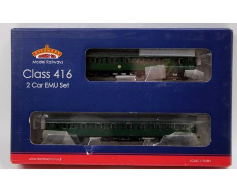 A Bachmann No. 31-376 21DC Class 416 2-car EMU housed in the original card box