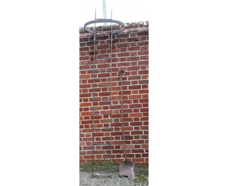 Cast Iron Railway Coal Shovel and cast iron signal ladderladder- 273cm