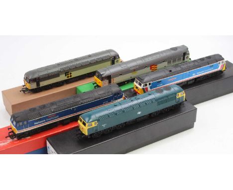One tray of loose 00 gauge diesel locomotives, some examples as issued, others altered, adapted and overpainted to include a 
