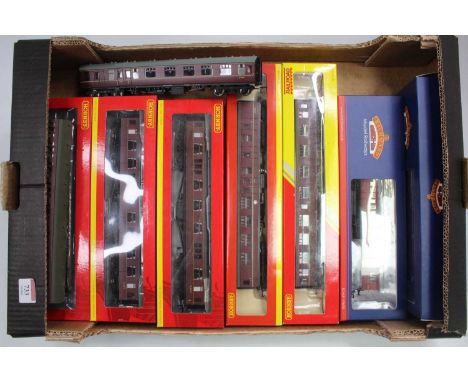 One tray containing a quantity of Hornby and Bachmann SECR and LMS items of rolling stock to include a Hornby R4412A British 