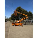 BRADSHAW 36VOLT UTILITY SISSOR LIFT BOOM LIFT - 111 HOURS FROM NEW