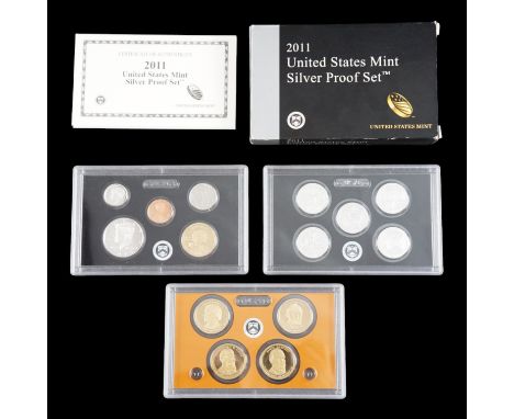 A 2011 United States Mint Silver Proof coin set 